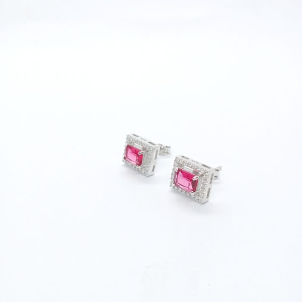 Pink stone best design  earring - Image 3