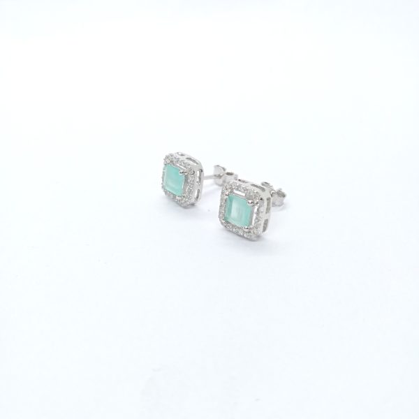 Mint green silver Earring - Image 3