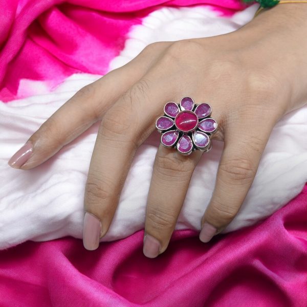 Cocktail ring with purple stone - Image 2