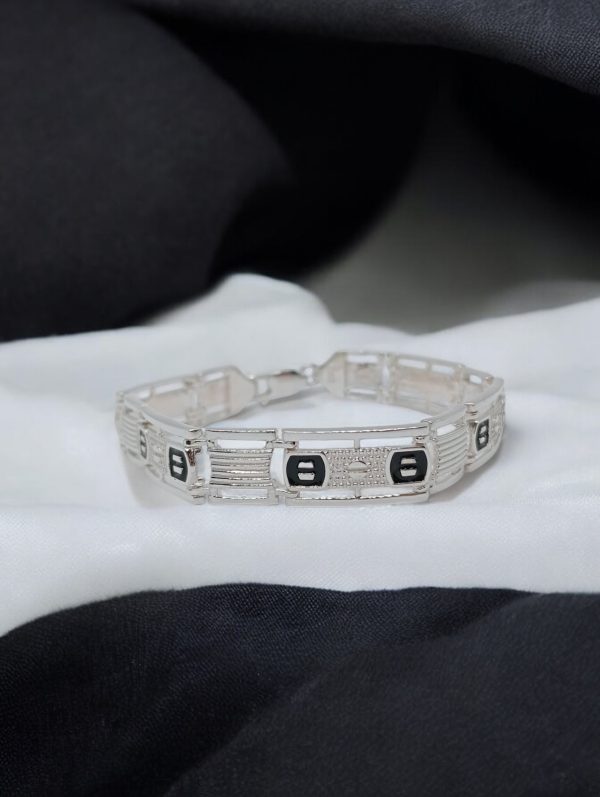 Stainless  italion silver bracelet 