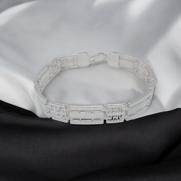  Latest men stainless silver bracelet