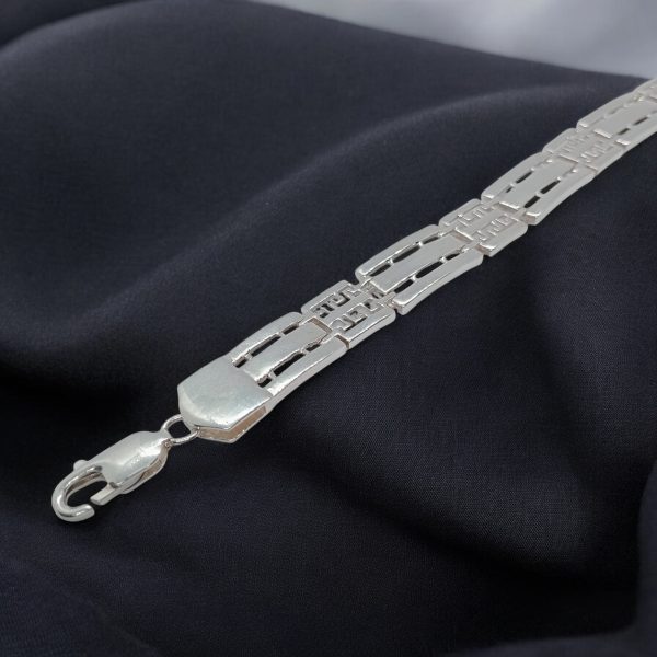  Latest men stainless silver bracelet - Image 3