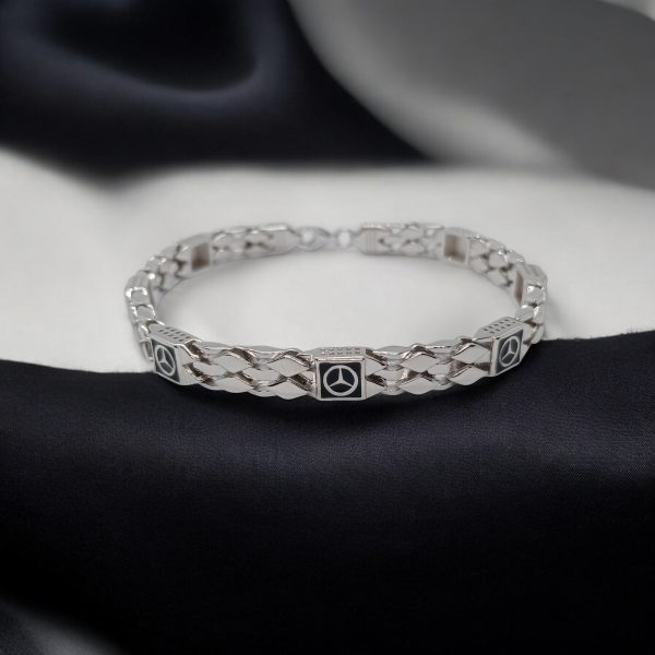 Mercedes Benz Silver Bracelet for the classy Men