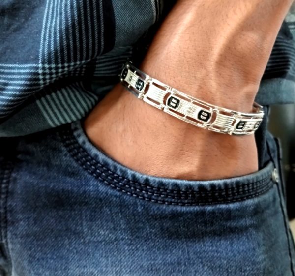 Stainless  italion silver bracelet  - Image 2