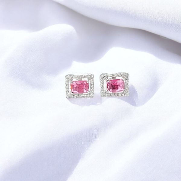 Pink stone best design  earring