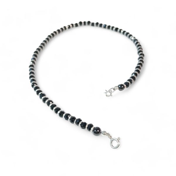 Black & Silver Beads Trendy Nazariya Payal (Anklets) - Image 2