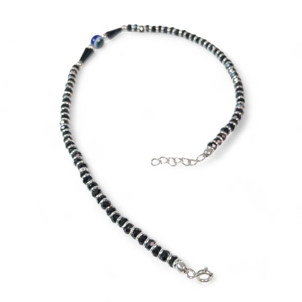 evil eye desgin  silver- anklet - Image 2