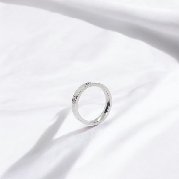 unisex cubic zirconia band ring - Image 2