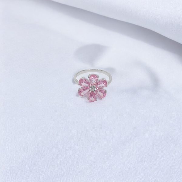 ANGARA Pink Sapphire Silver ring