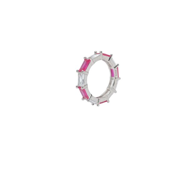 Platinum and pink baguette Band - Image 2