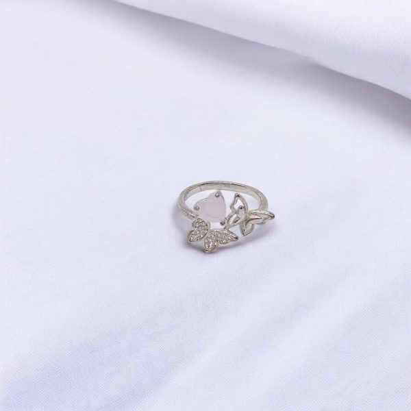 Love Paradise Cute Butterfly Statement silver ring