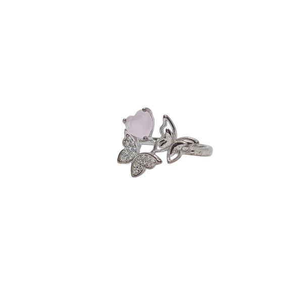 Love Paradise Cute Butterfly Statement silver ring - Image 2