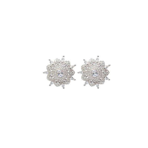 Brilliant Princess Cut bridal bridesmaid earring - Image 2