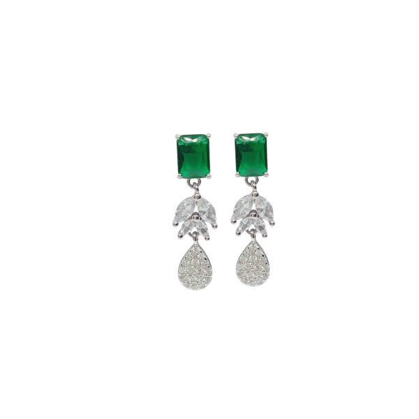 Christy Emerald Green Designer earring - Image 2