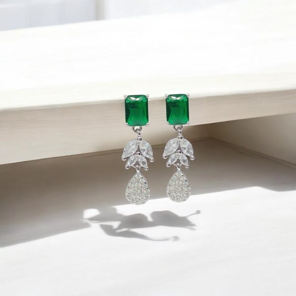 Christy Emerald Green Designer earring