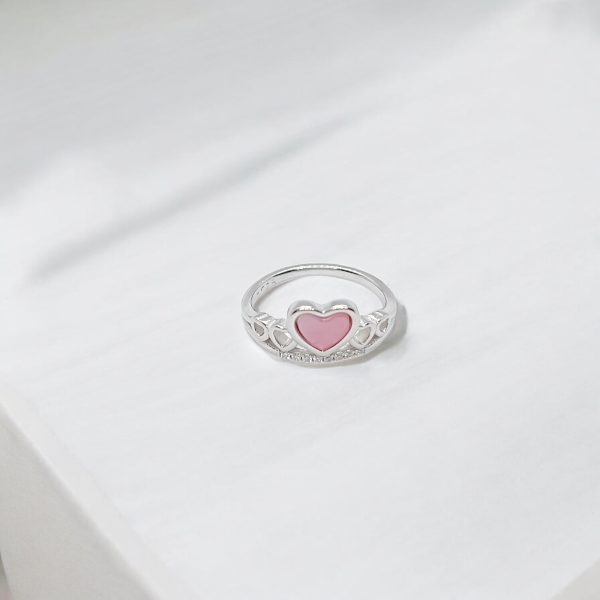 Heart shaped kids girl ring 