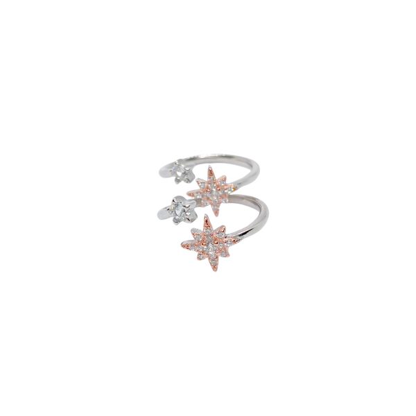 Sparkling Snowflake Silver Toe-Rings - Image 3