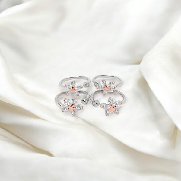 Alluring Cz Rosegold Toerings