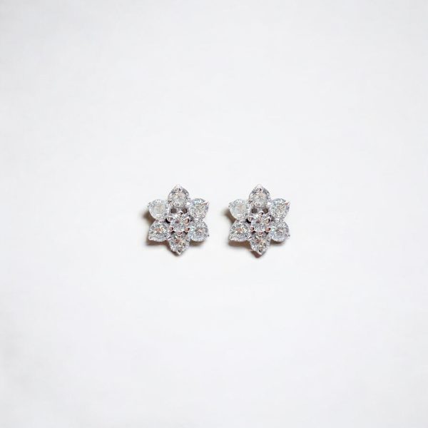 White stone Cubic Zirconium earring