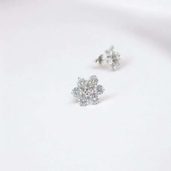 White stone Cubic Zirconium earring - Image 2